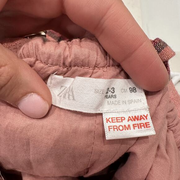 Zara Pink Plaid Suspender Skirt - Picture 8 of 9